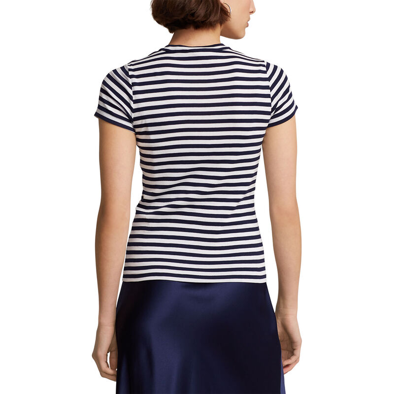 Polo Ralph Lauren Striped Ribbed Cotton Crewneck Tee image number 1